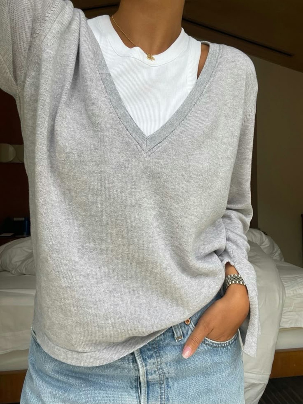Djerf Avenue Remake Getaway V-Neck Top